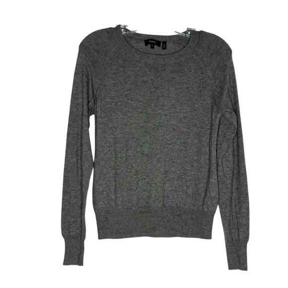 Theory Grey Cashmere Blend Crew Neck Sweater Size Small - Picture 2 of 4